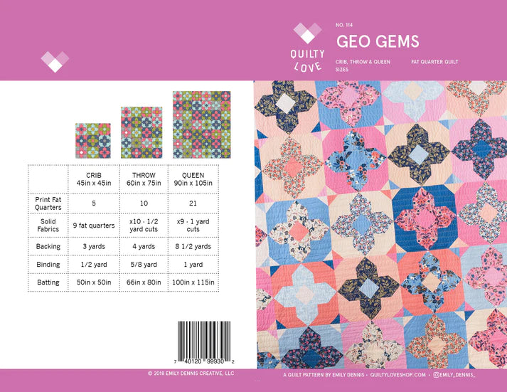 Geo Gems Quilt Pattern