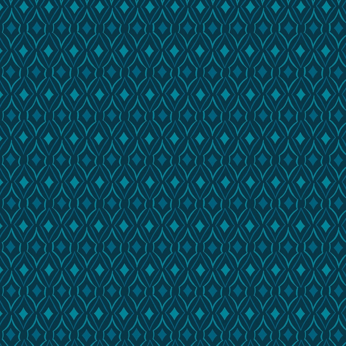 Diamonds On Peacock Quilting Cotton