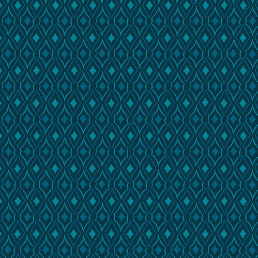 Diamonds On Peacock Quilting Cotton