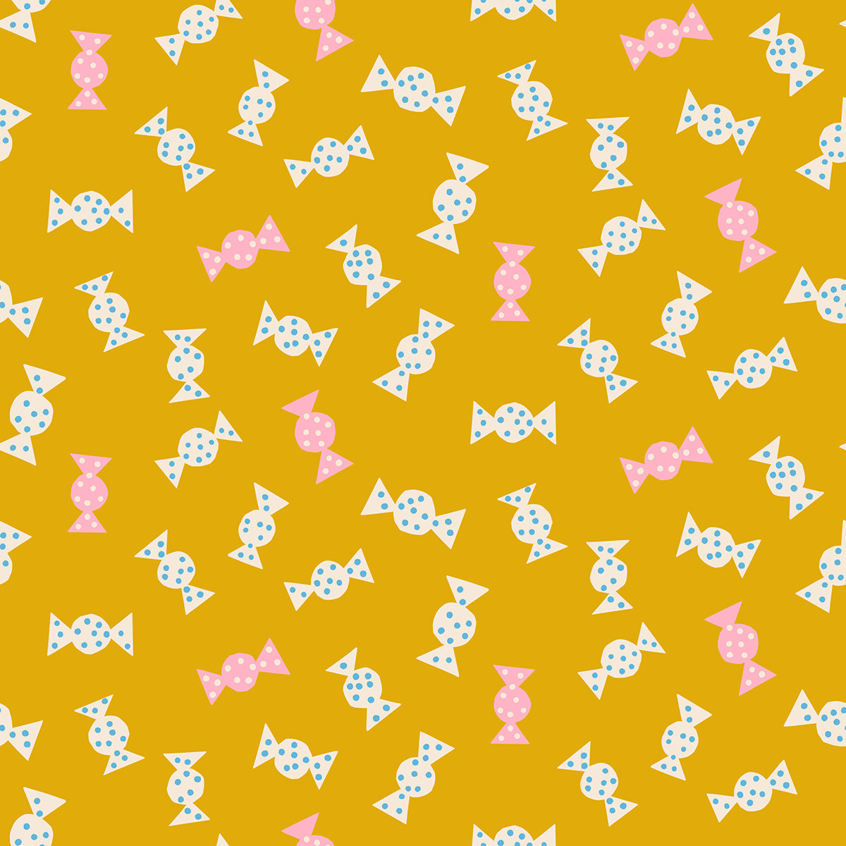 Candy On Goldenrod Quilting Cotton