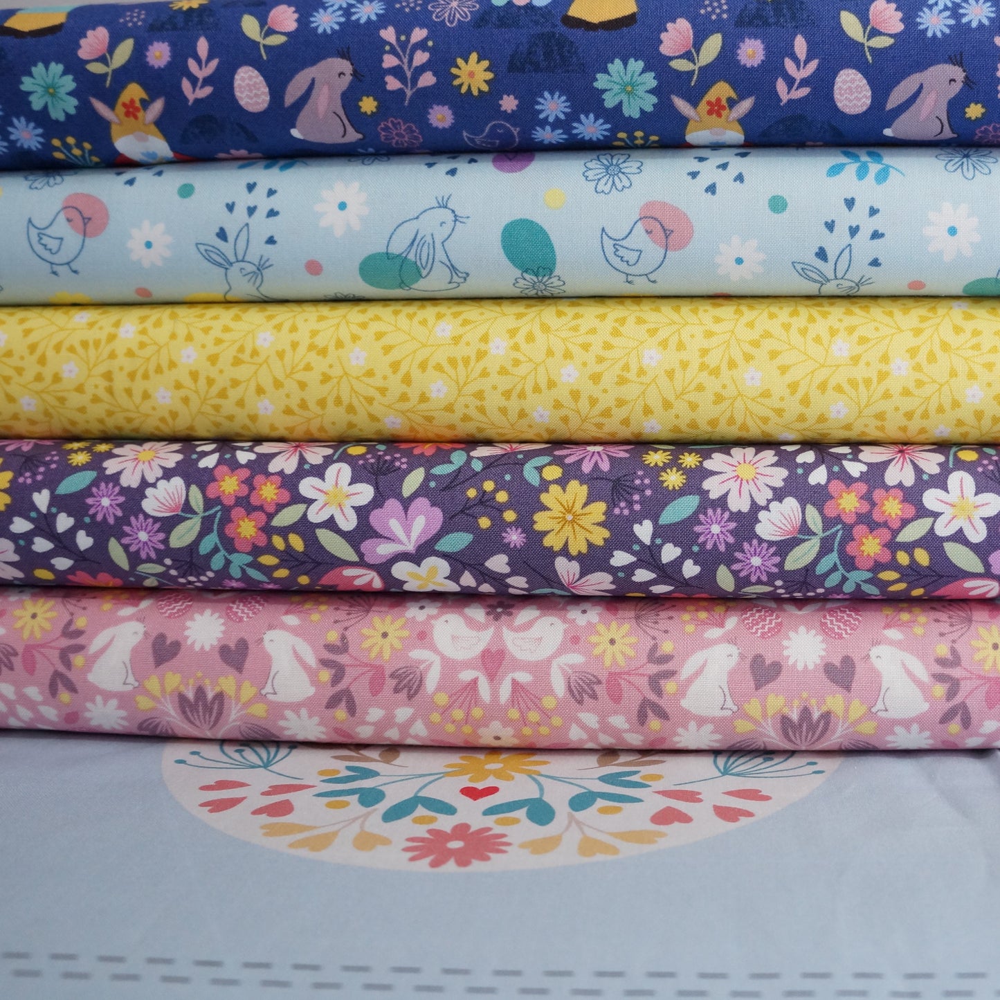 A587 - Easter Bags & Cut Outs Panel (digital) Quilting Fabric