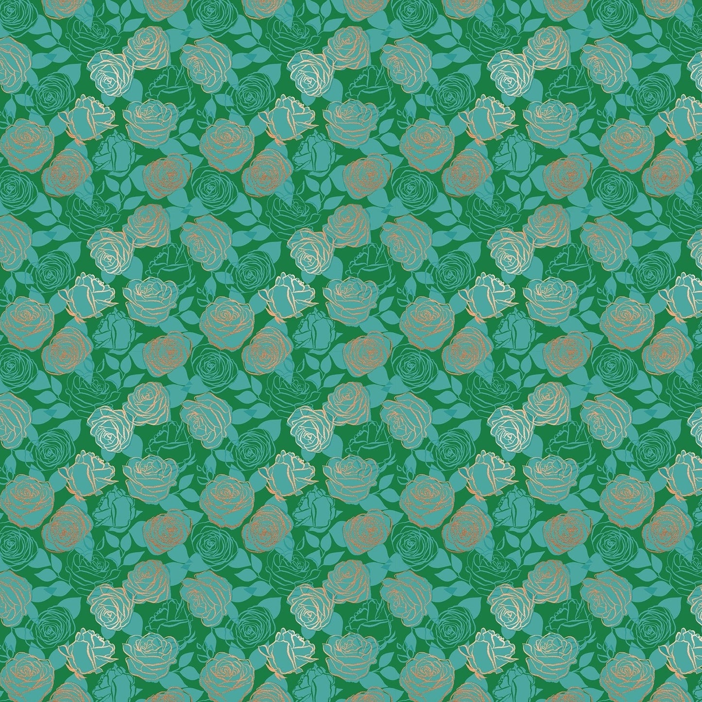 Roses On Billiard Quilting Cotton
