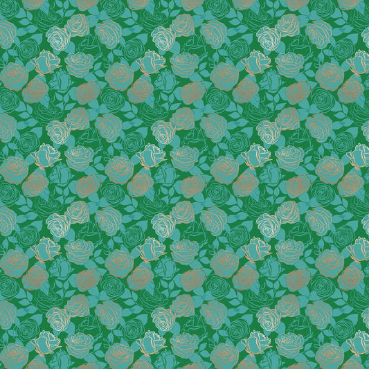 Roses On Billiard Quilting Cotton