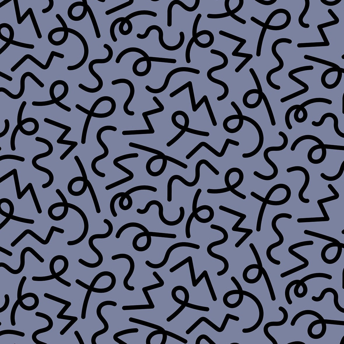 Permanent Wave On Denim Quilting Fabric