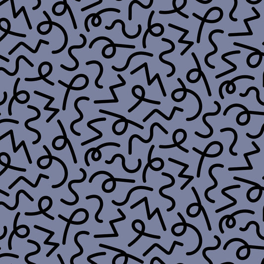 Permanent Wave On Denim Quilting Fabric
