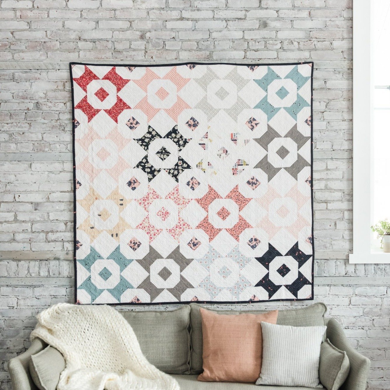 Bowtie Flower Quilt Pattern - Floss Candy