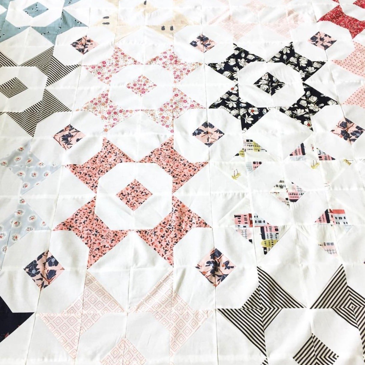 Bowtie Flower Quilt Pattern - Floss Candy