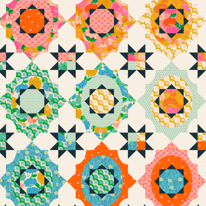 Cameos Quilting Paper Pattern By Taralee Quiltery – Floss Candy