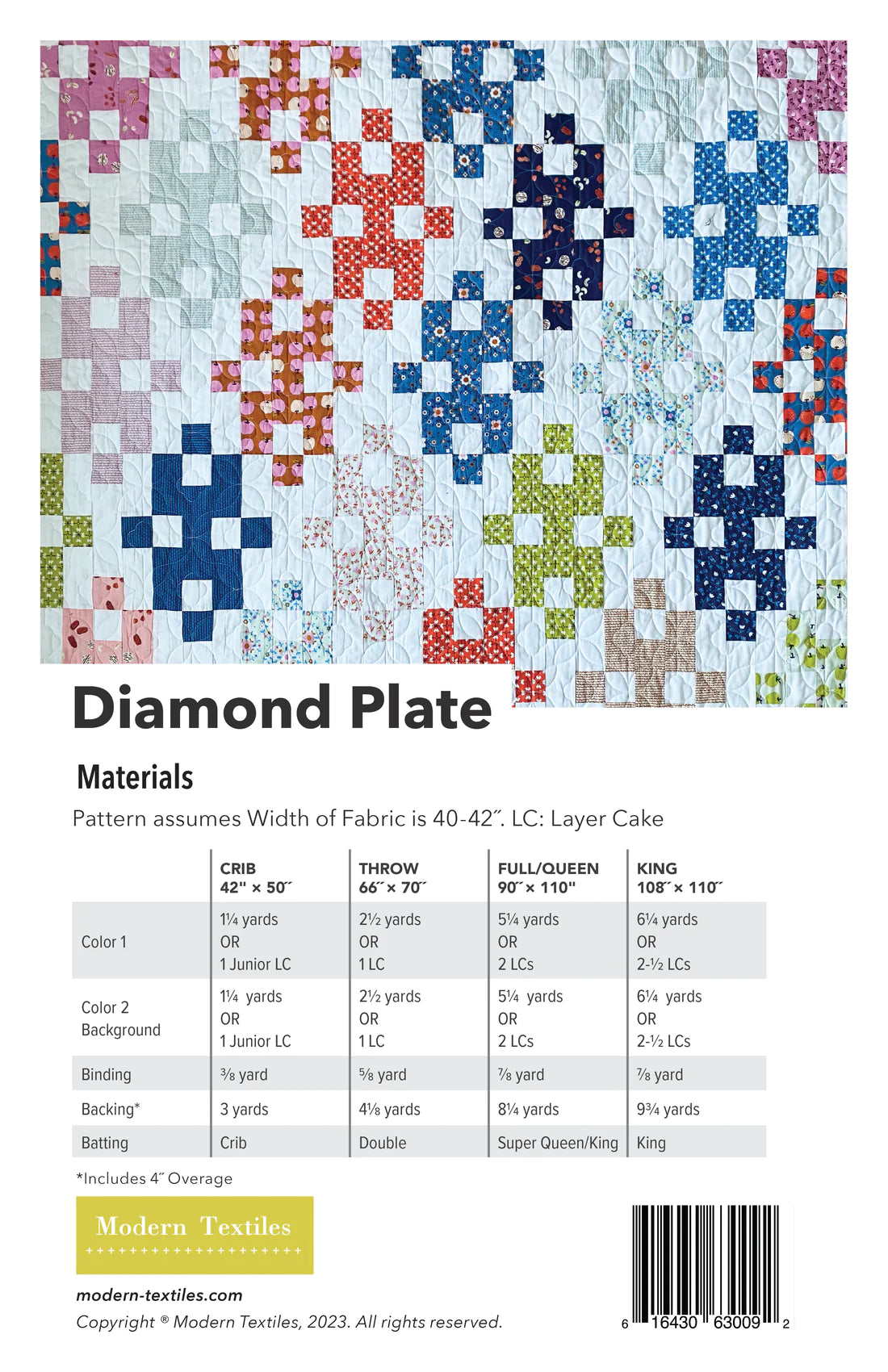 Diamond Plate Quilt Pattern