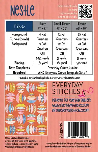 Nestle Quilting Paper Pattern