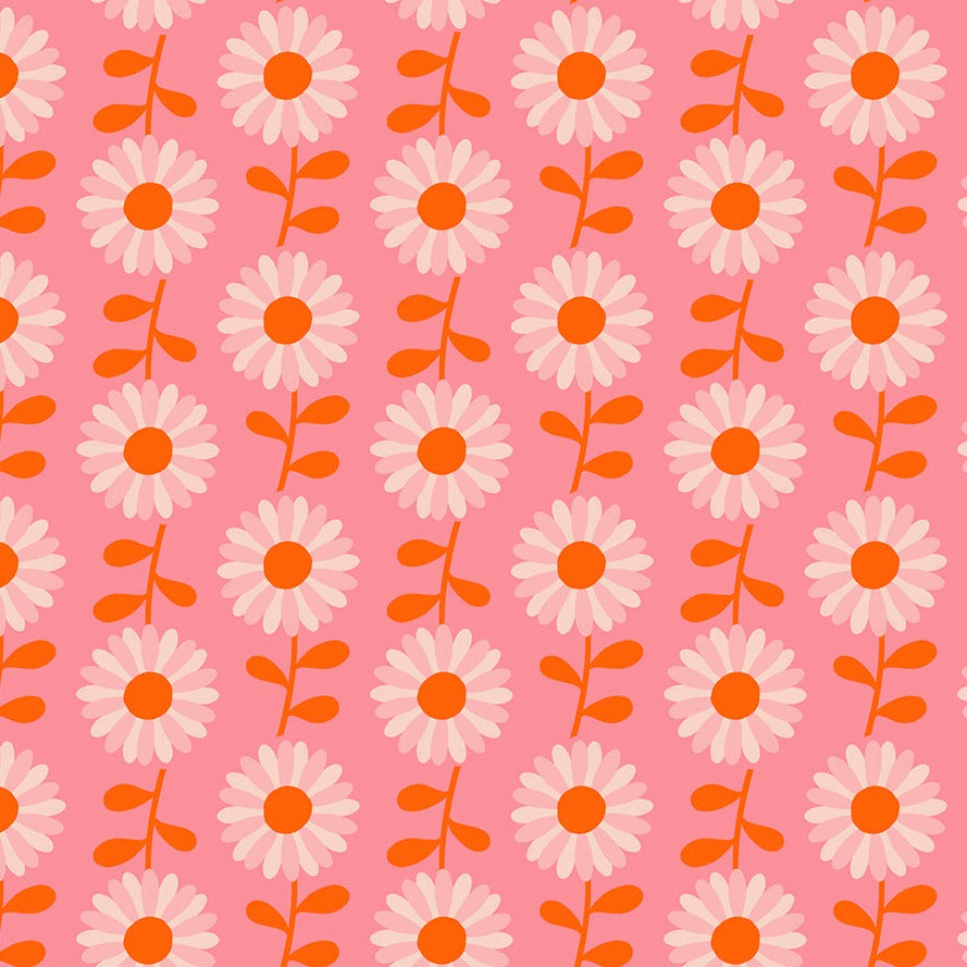 Field Of Flowers On Sorbet Quilting Cotton