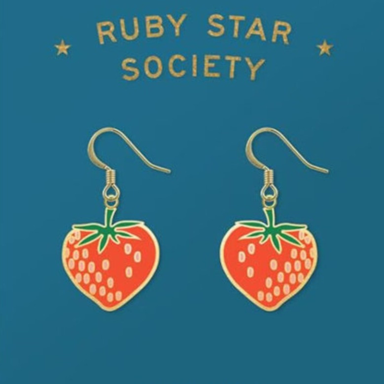 Strawberry Earrings by Kimberly Kight for Ruby Star Society