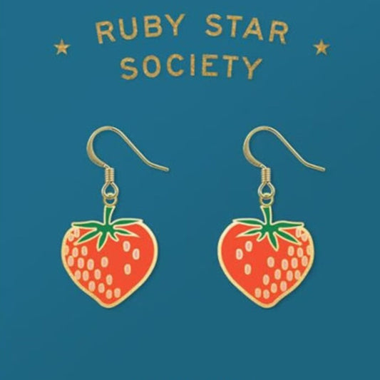 Strawberry Earrings by Kimberly Kight for Ruby Star Society