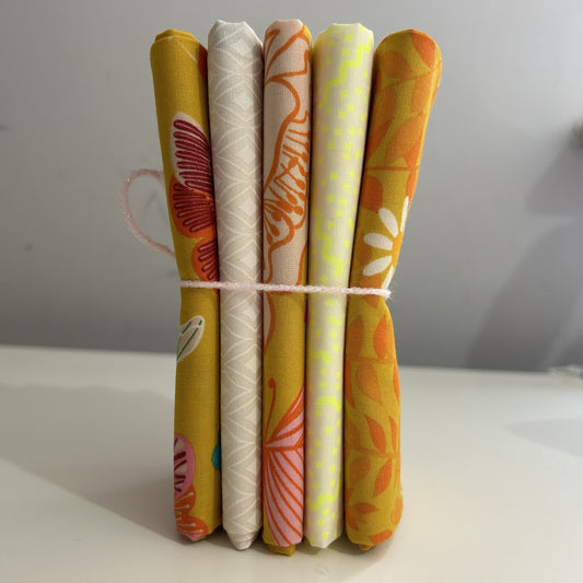 "Citrus Star" Mini Quilting Fabric Fat Quarter Bundle