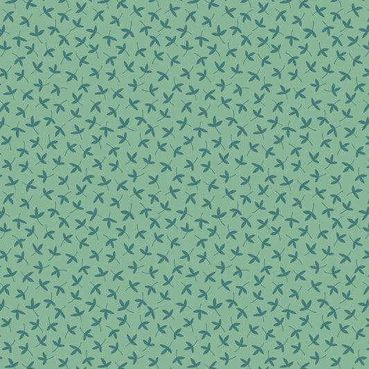 A662.3 Ditzy Petal On Minty Green Quilting Cotton