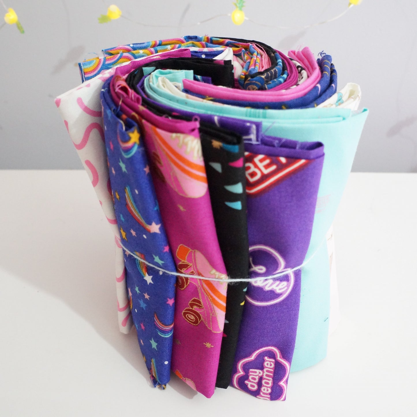 "Roller Rink" Quilting Printed Fabric Fat Quarter Bundle